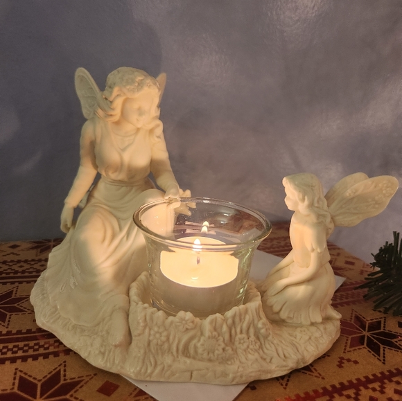 PartyLite Arianna's Garden Mother & Daughter Fairy tea light holder P7627 - Picture 1 of 5
